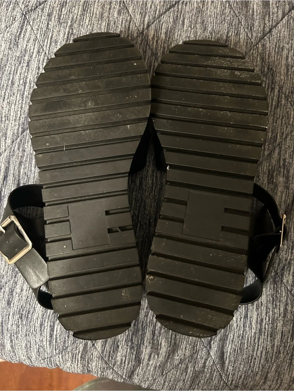 Soda Black Platform Sandals